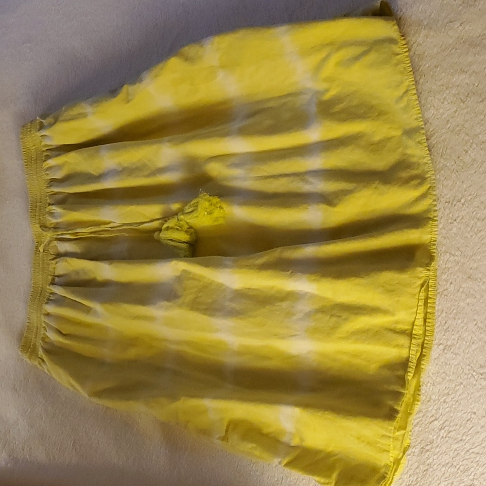 JCREW tie dyed yellow shirt